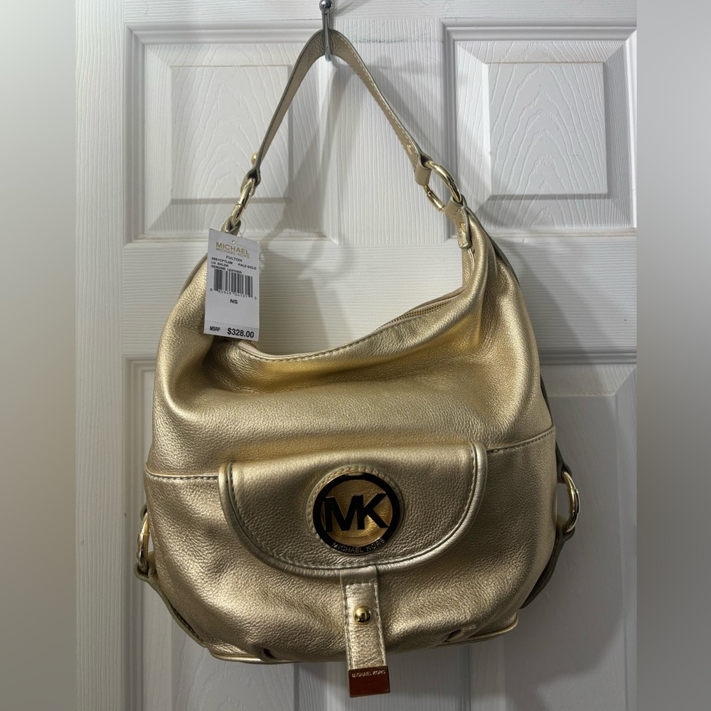 Michael KORS pale gold Fulton bag NWT $328